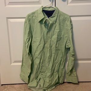 Tommy Hilfiger green button down
